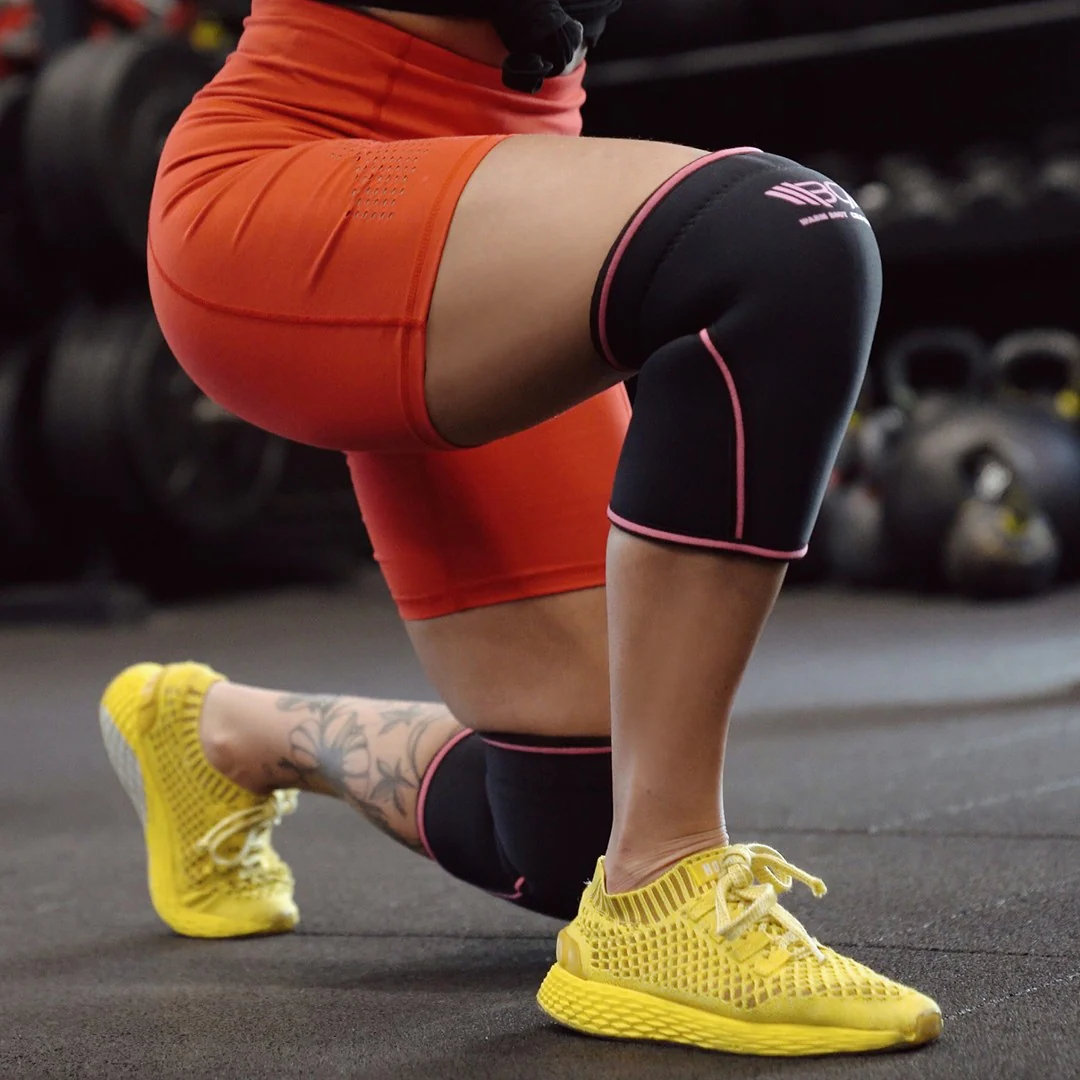 7mm Weightlifting Knee Sleeves Black - Image 3