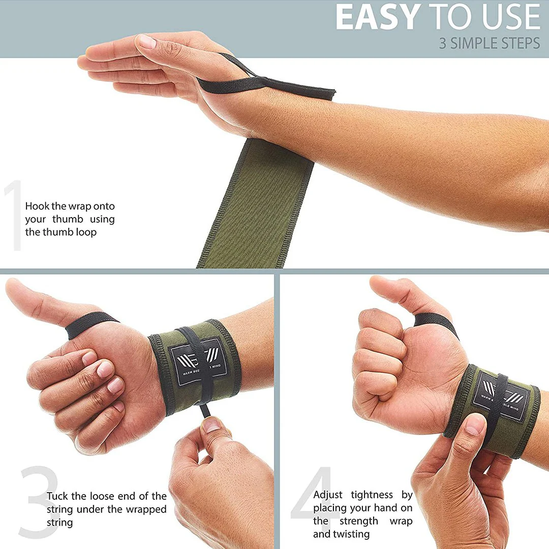 Cotton Weightlifting Wrist Wraps - Image 4