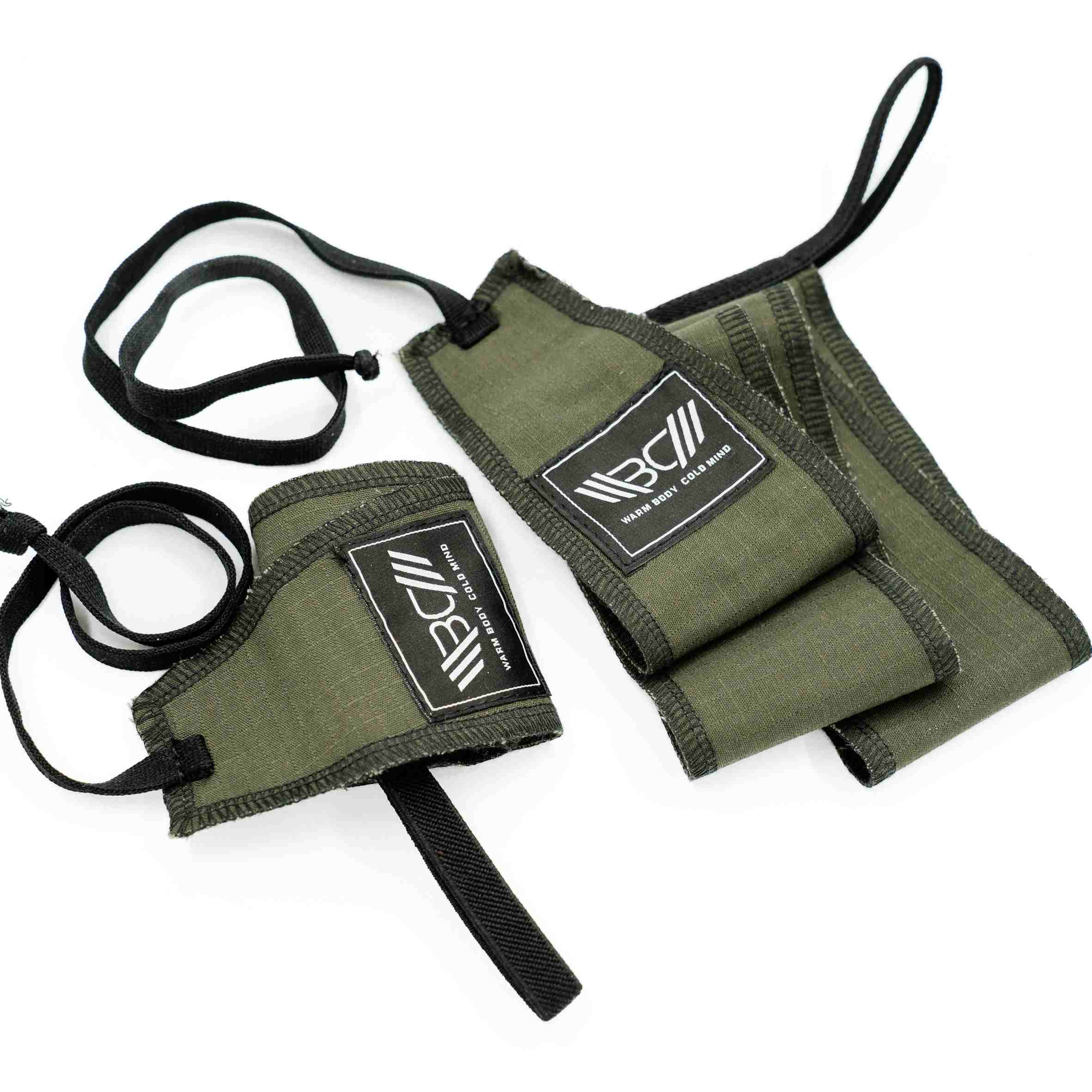 Cotton Weightlifting Wrist Wraps Green - Image 3