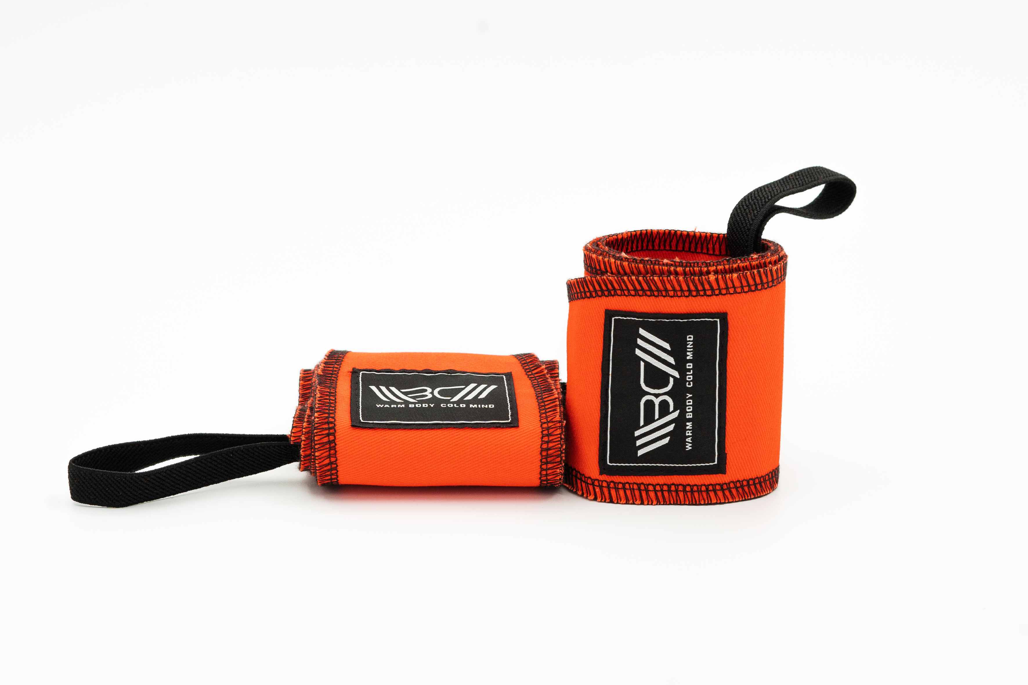 Cotton Weightlifting Wrist Wraps Orange - Image 2