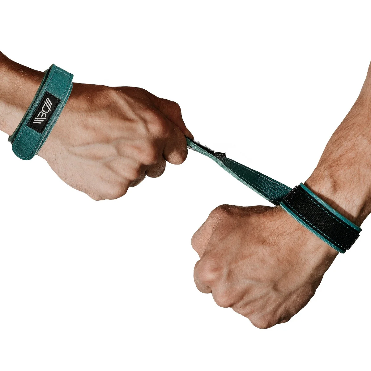 Leather Wrist Wraps Basic Aqua - Image 5