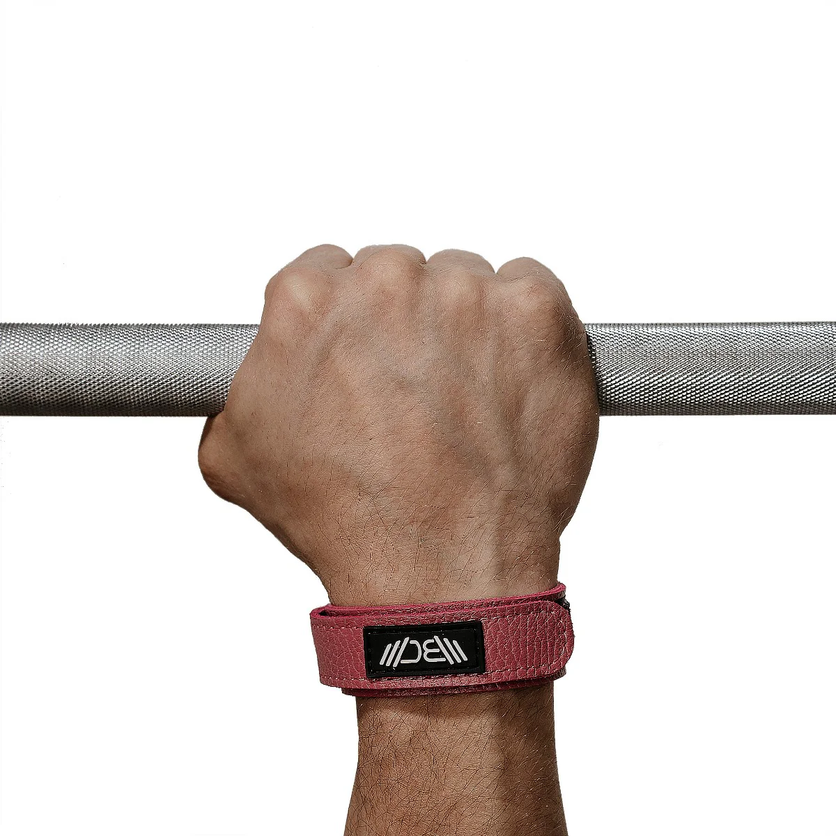Leather Wrist Wraps Basic Pink - Image 6