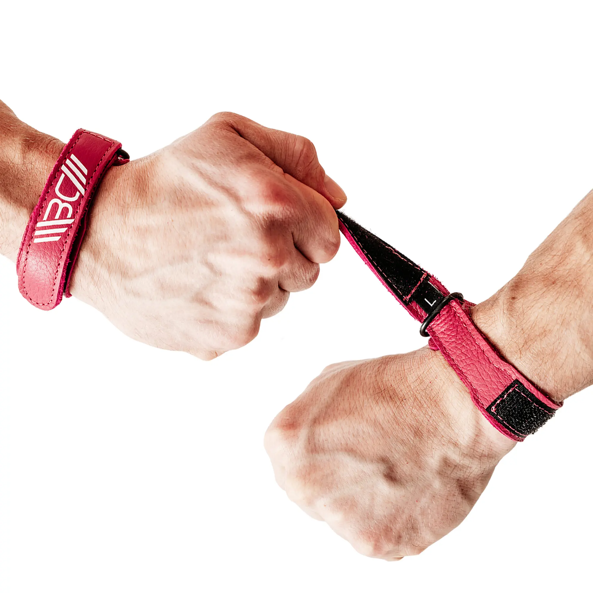 Leather Wrist Wraps Basic Pink - Image 9