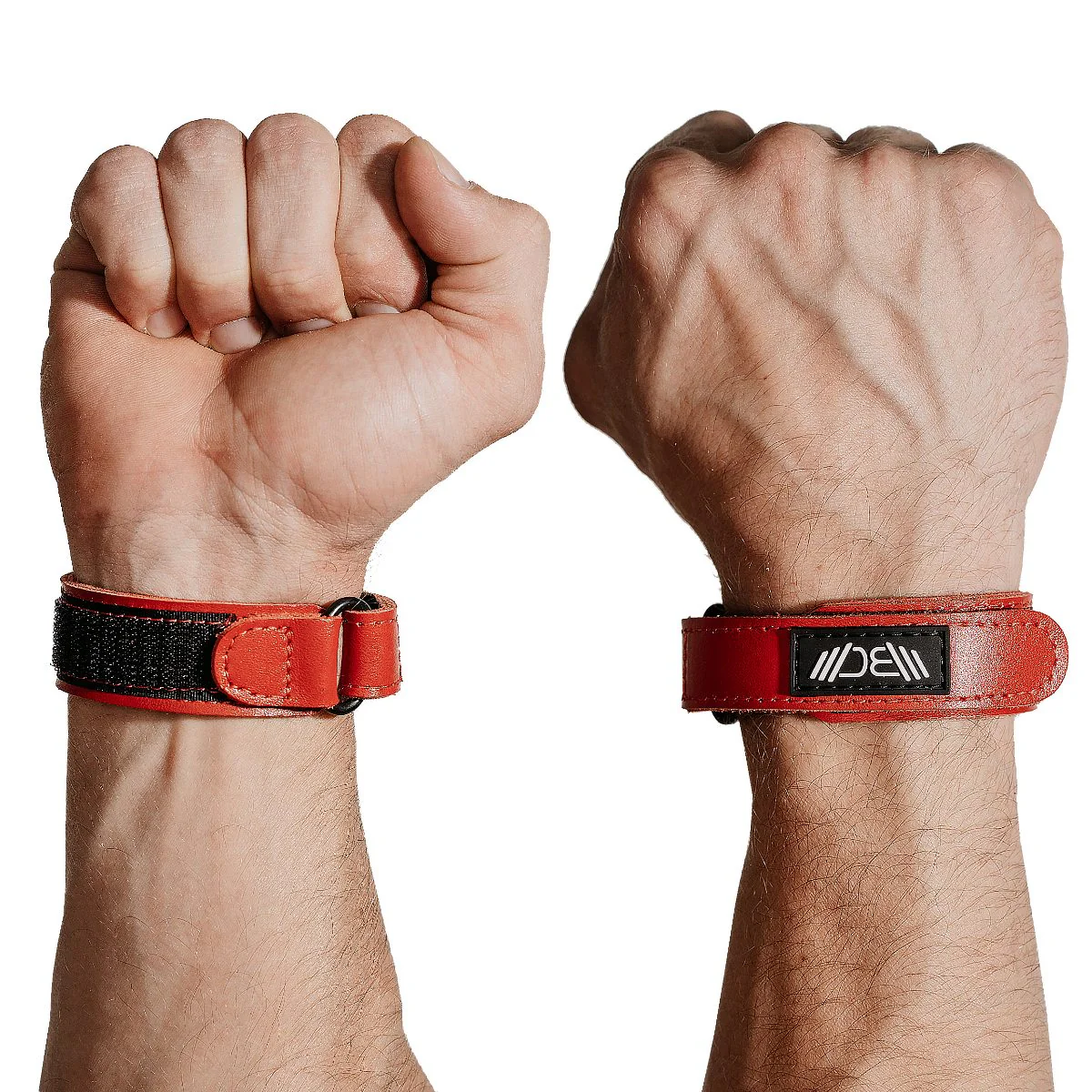 Leather Wrist Wraps Basic Red - Image 4