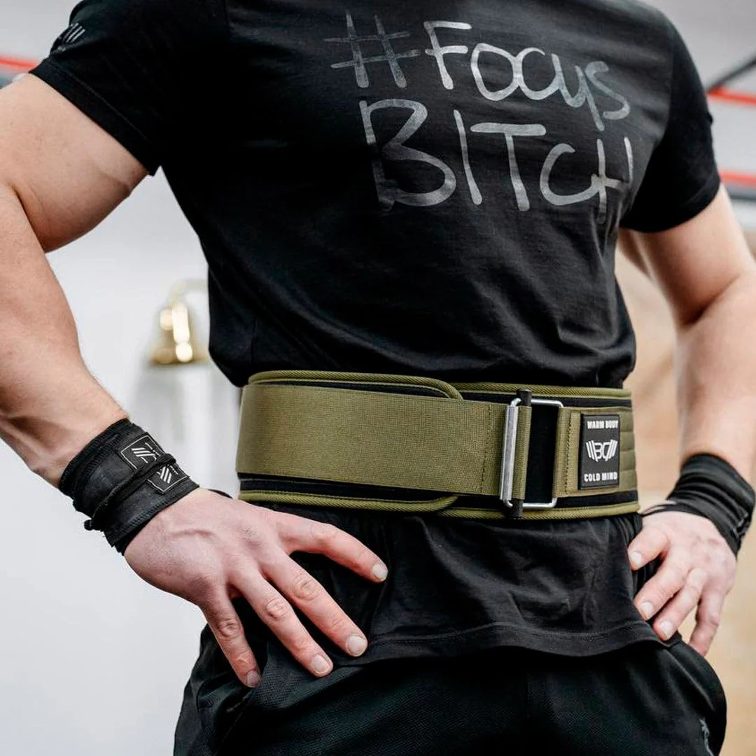 4" Nylon Weightlifting Belt Navy - Image 3