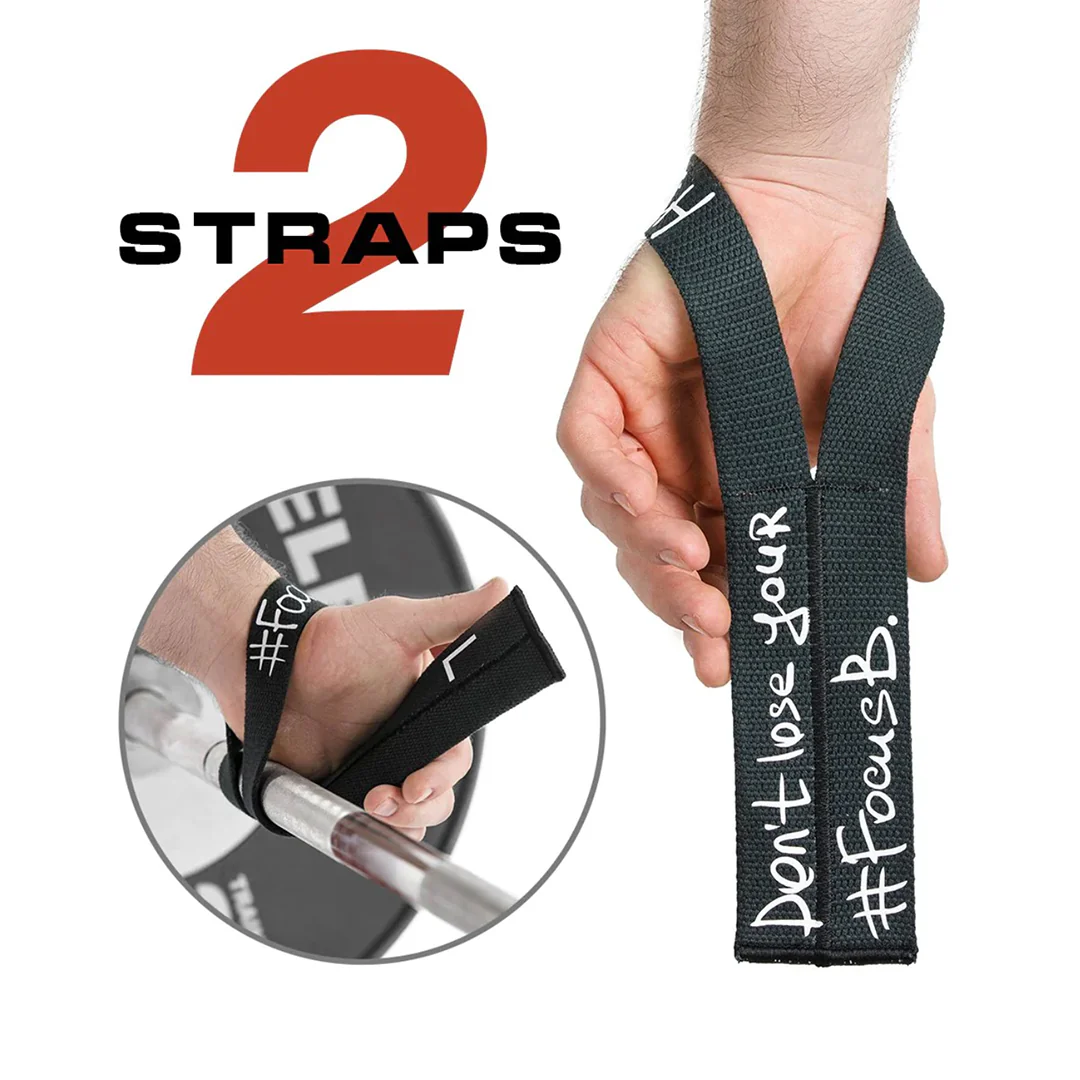 Weight Lifting Straps #FocusB White - Image 6